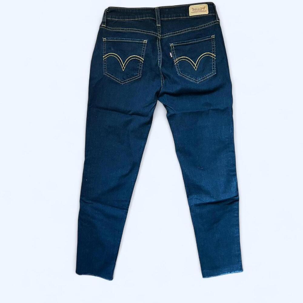Levis Blue Denim 535 Super Skinny Mid Rise Stretch Medium Wash Size 27 waist - Picture 4 of 6